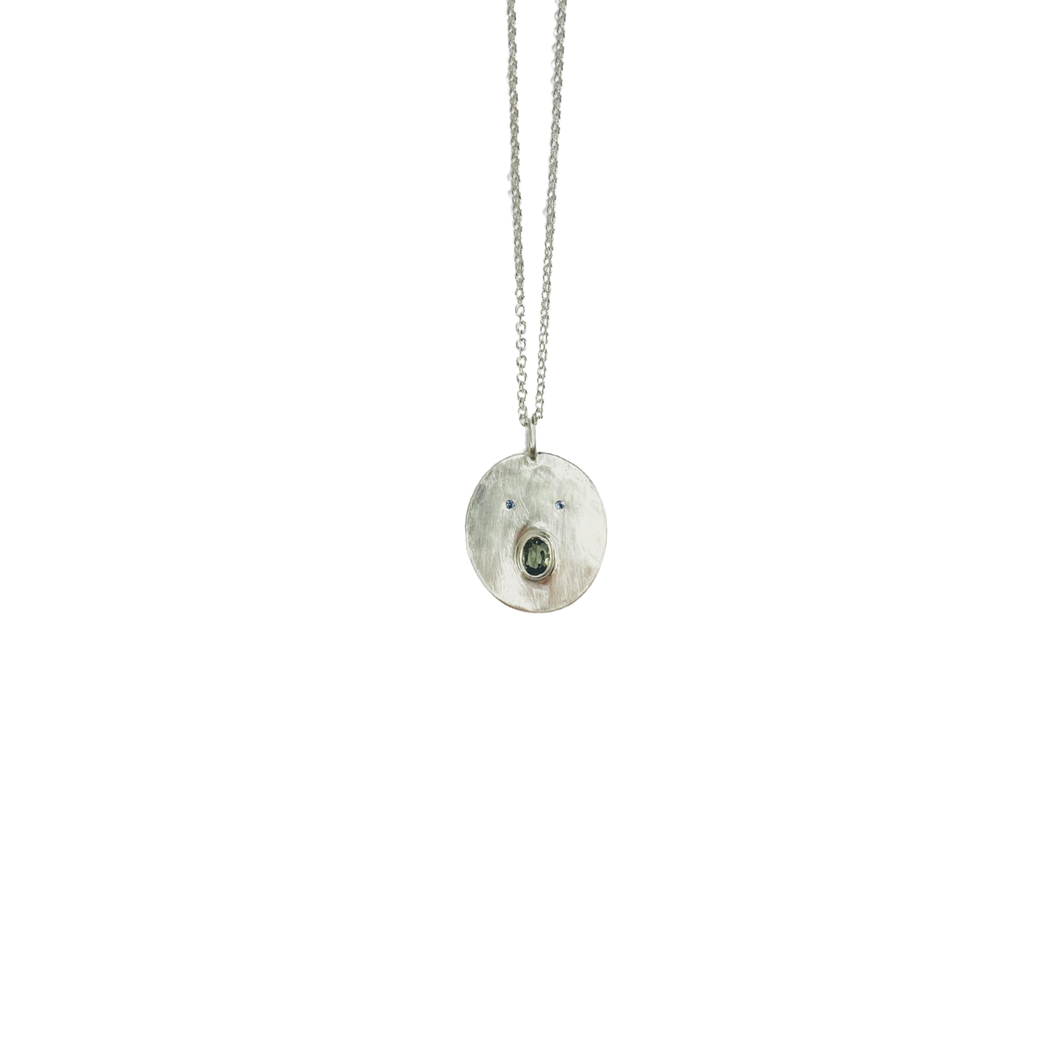 Collier Tronche Henri - Vermeil et Saphir Vert