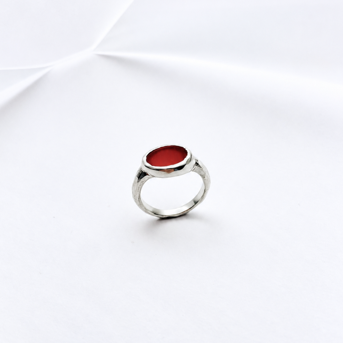 Bague Égée - Agate Rouge