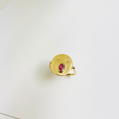 Bague Tronche Henri - Vermeil &amp; Empierré