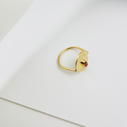 Bague Tronche Henri - Vermeil &amp; Empierré