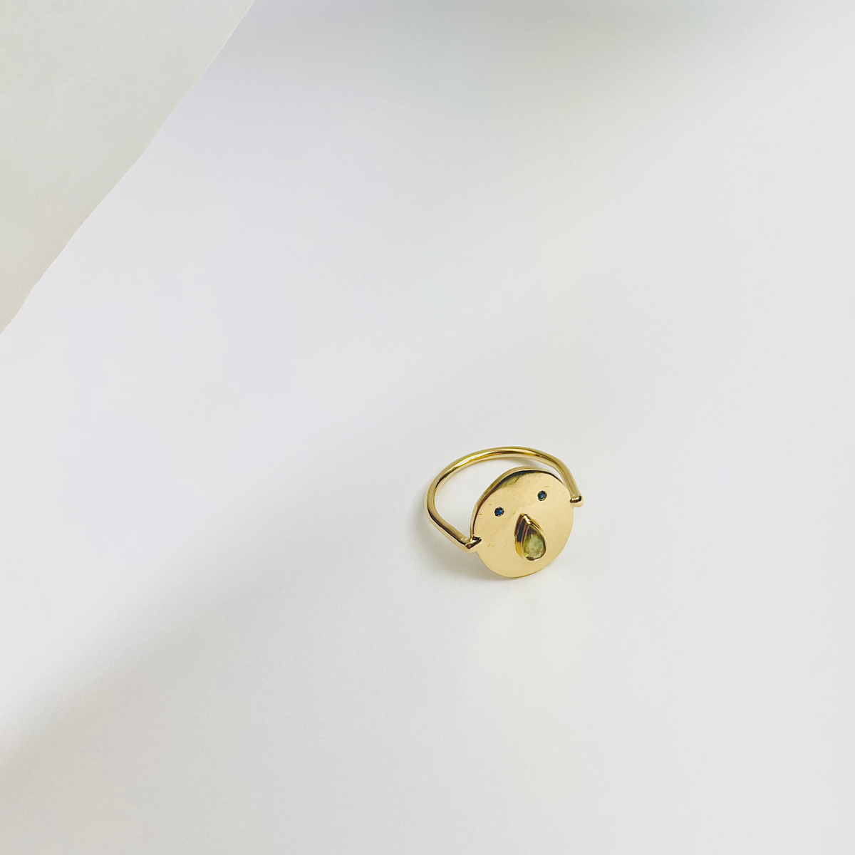 Bague Tronche Paula - Vermeil et Saphir Vert