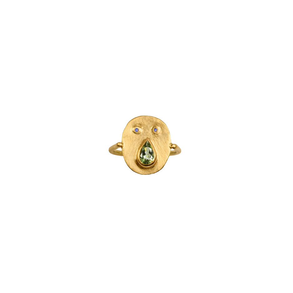 Paula Tronche Ring - 18K Gold and Green Sapphire