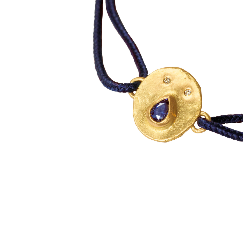 Paula Mini Cord Medal - 18K Gold