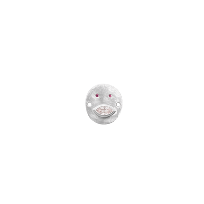 Bracelet Cordon Tronche Louise - Argent et Saphir Rose transparent