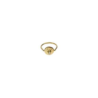 Mini Bague Tronche Paula - Vermeil &amp; Saphir Vert