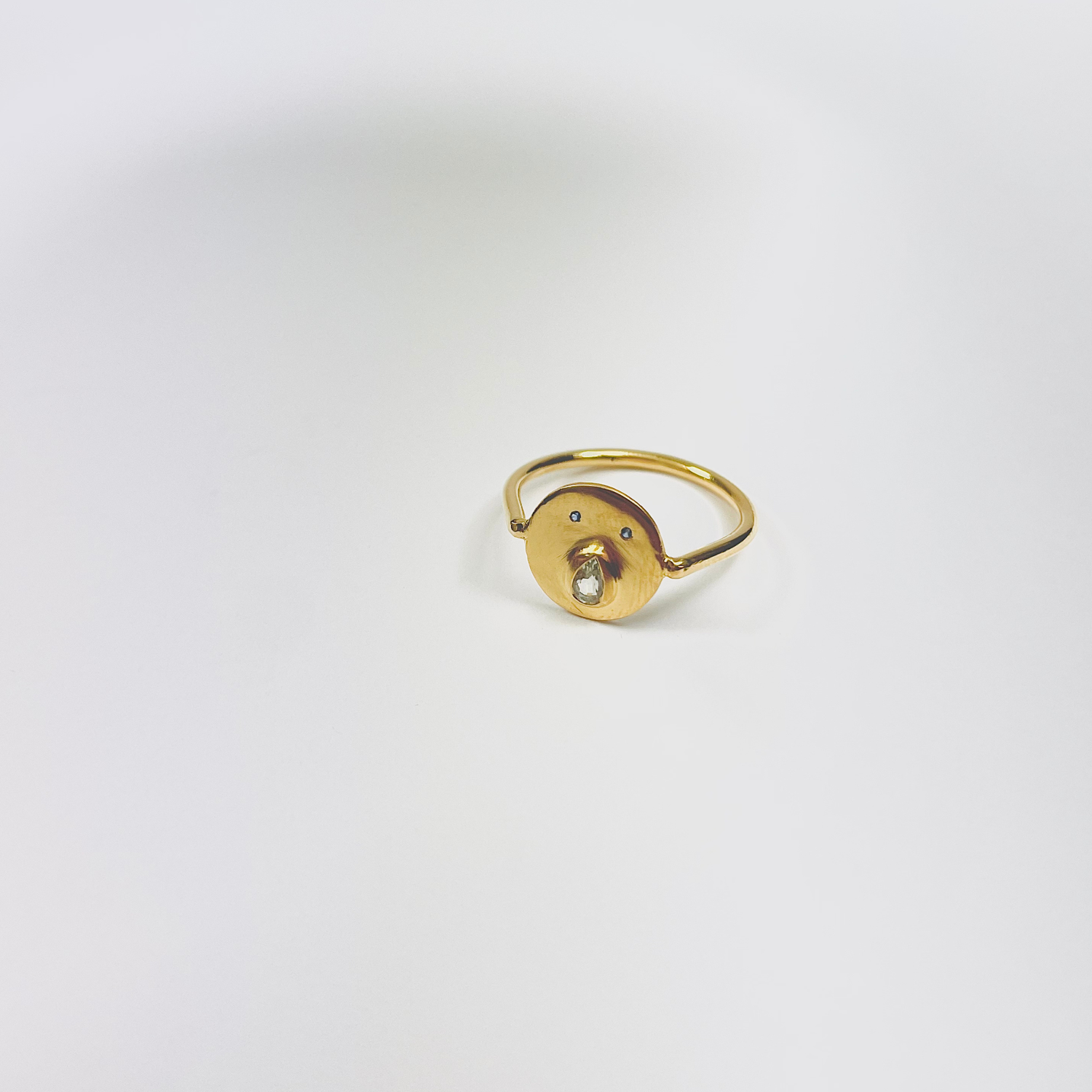 Mini Bague Tronche Paula - Vermeil &amp; Saphir Vert