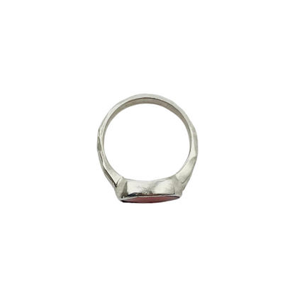 Packshot Bague Egée Cornaline en vermail par la créatrice Louise Vurpas pour Bijouterie Fine