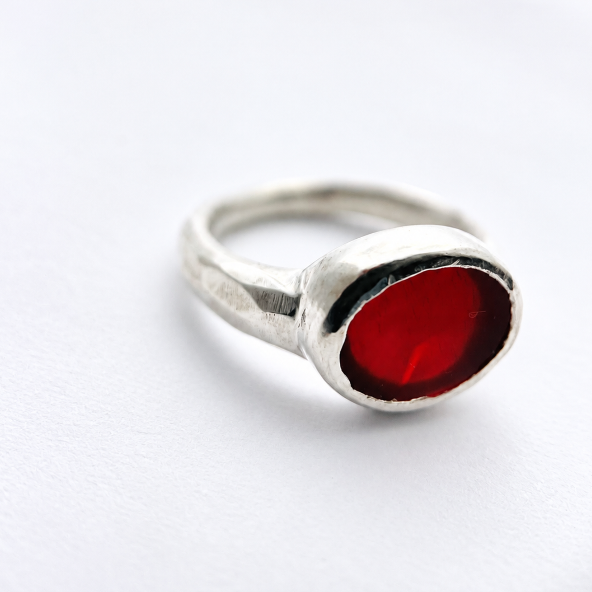 Bague Égée - Agate Rouge