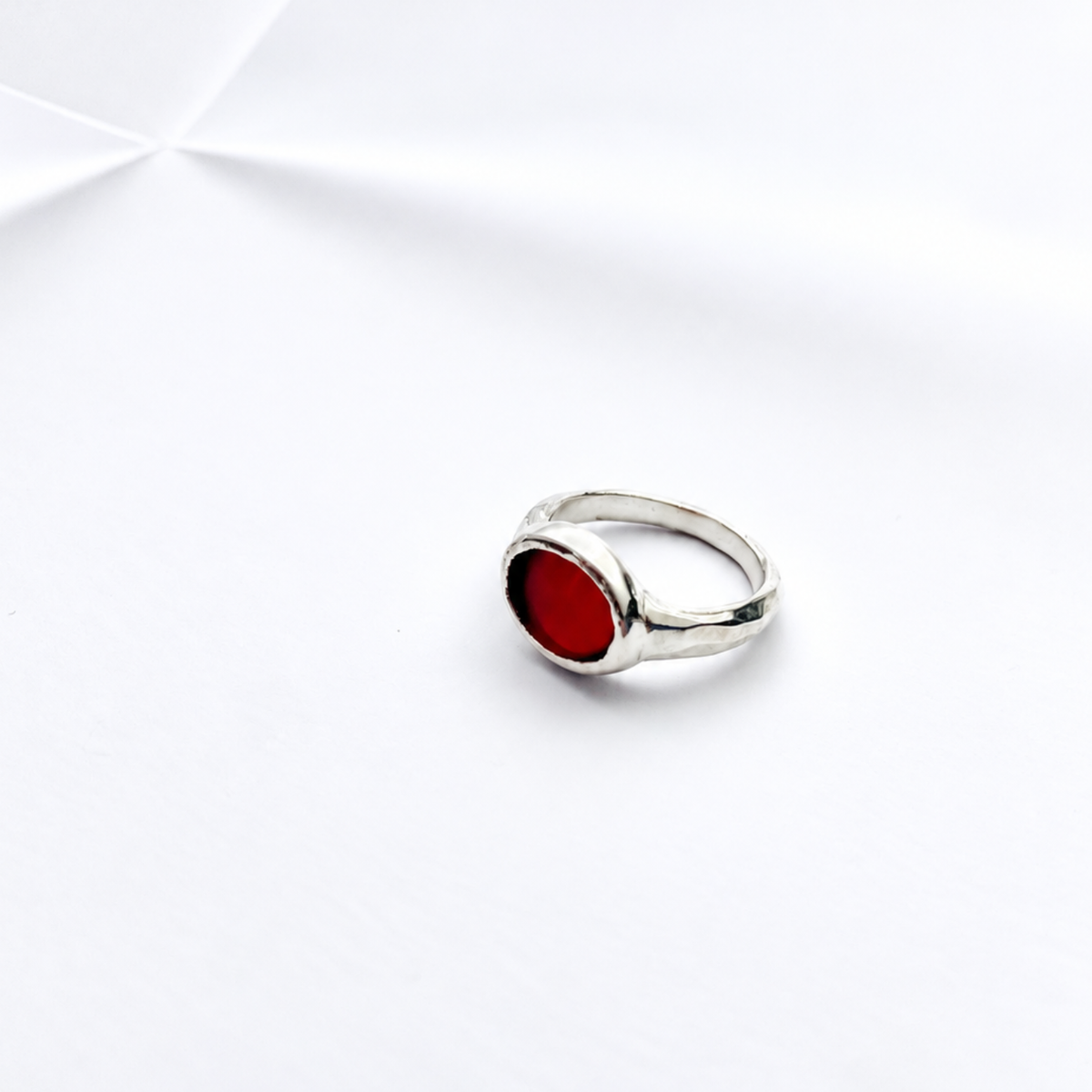 Bague Égée - Agate Rouge
