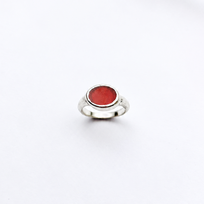 Bague Égée - Agate Rouge