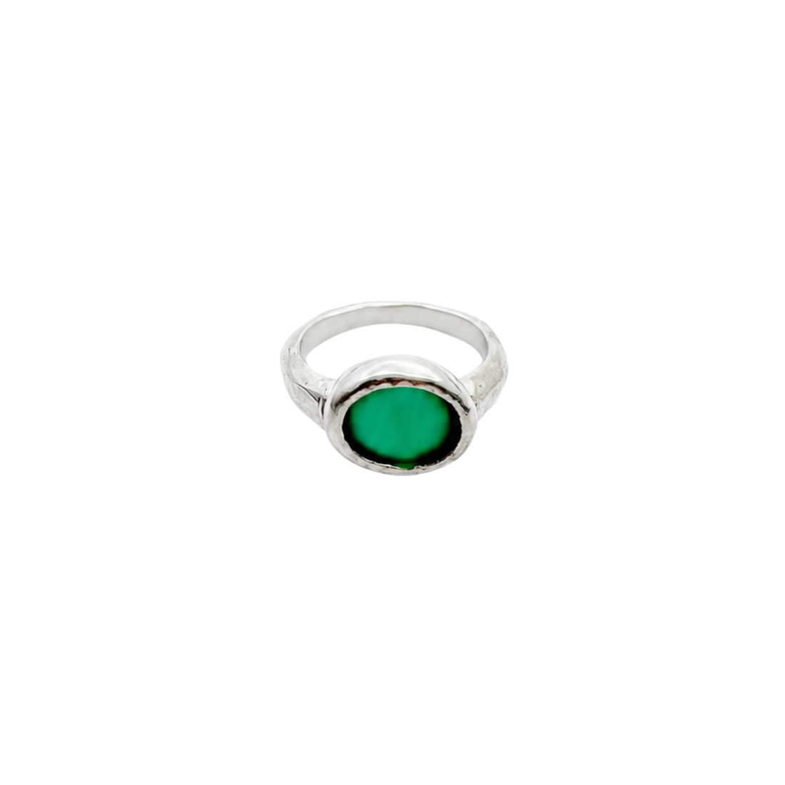 Bague Égée - Argent 925/1000 - Agate Verte