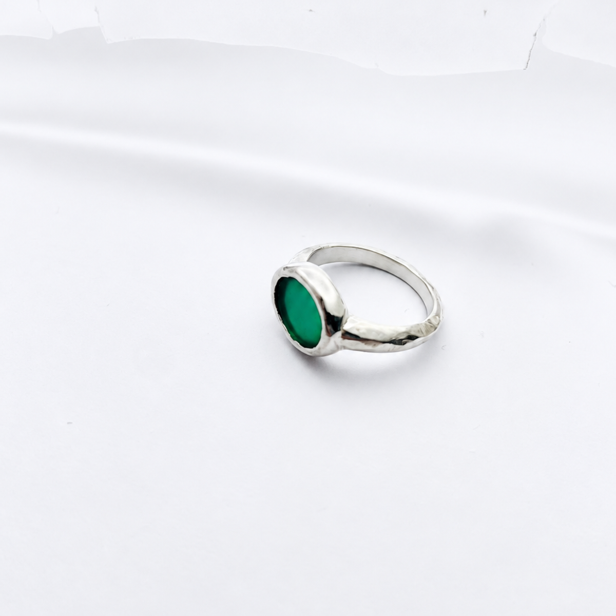 Bague Égée - Agate Verte