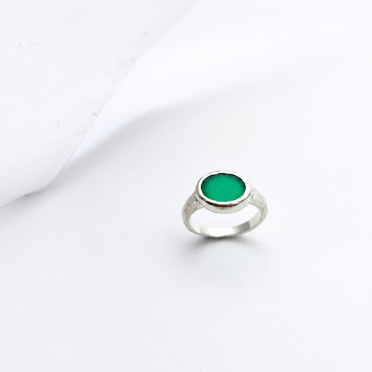 Bague Égée - Agate Verte