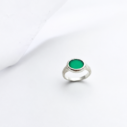 Bague Égée - Agate Verte