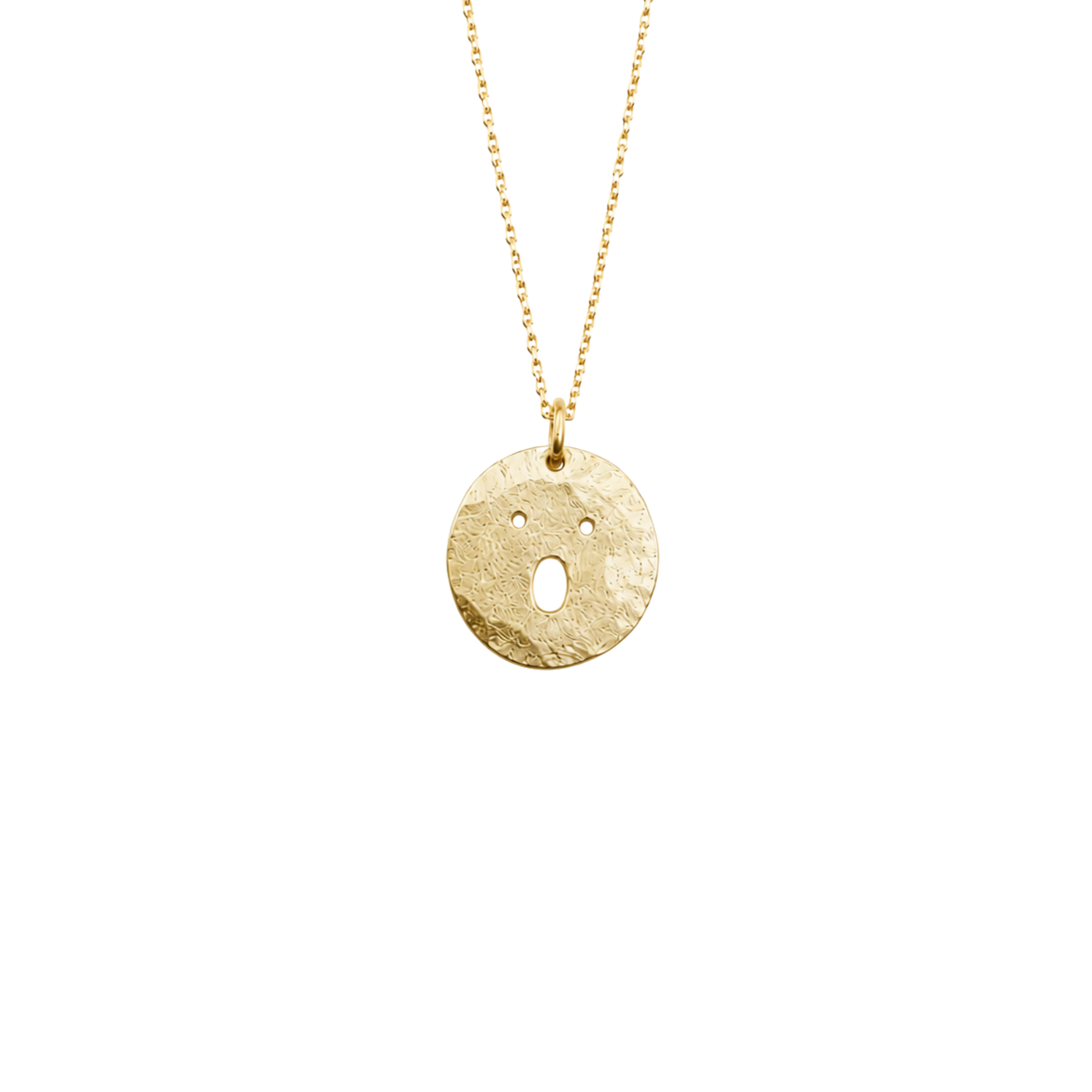 Médaille Tronche Henri en Argent 925 ou Vermeil avec finition mate et martelée fabriquée à la main par Louise Vurpas