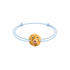 Bracelet cordon Tronche Henri en Vermeil avec saphir oval rose et saphirs bleus fabriqué à la main par Louise Vurpas
