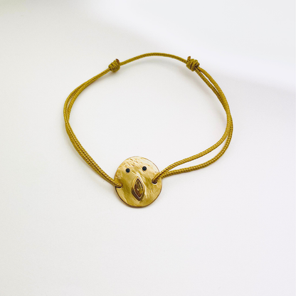 Bracelet cordon empierré issu de la collection Tronche de la créatrice lyonnaise Louise Vurpas