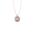 Médaille Tronche Louise en Argent mat et martelé avec bouche saphir rose navette et yeux saphirs bleus
