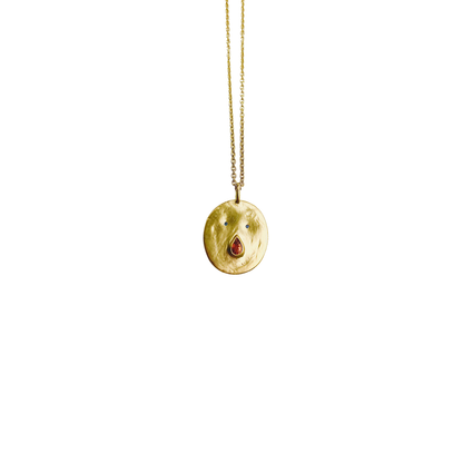 Collier Tronche Paula - Vermeil et Saphir Orange