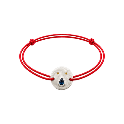 Paula Silver and Sapphire Cord Bracelet