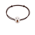 Bracelet cordon Tronche Paula en Argent et saphir brun poire