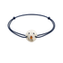 Bracelet cordon Tronche Paula en Argent et saphir orange poire