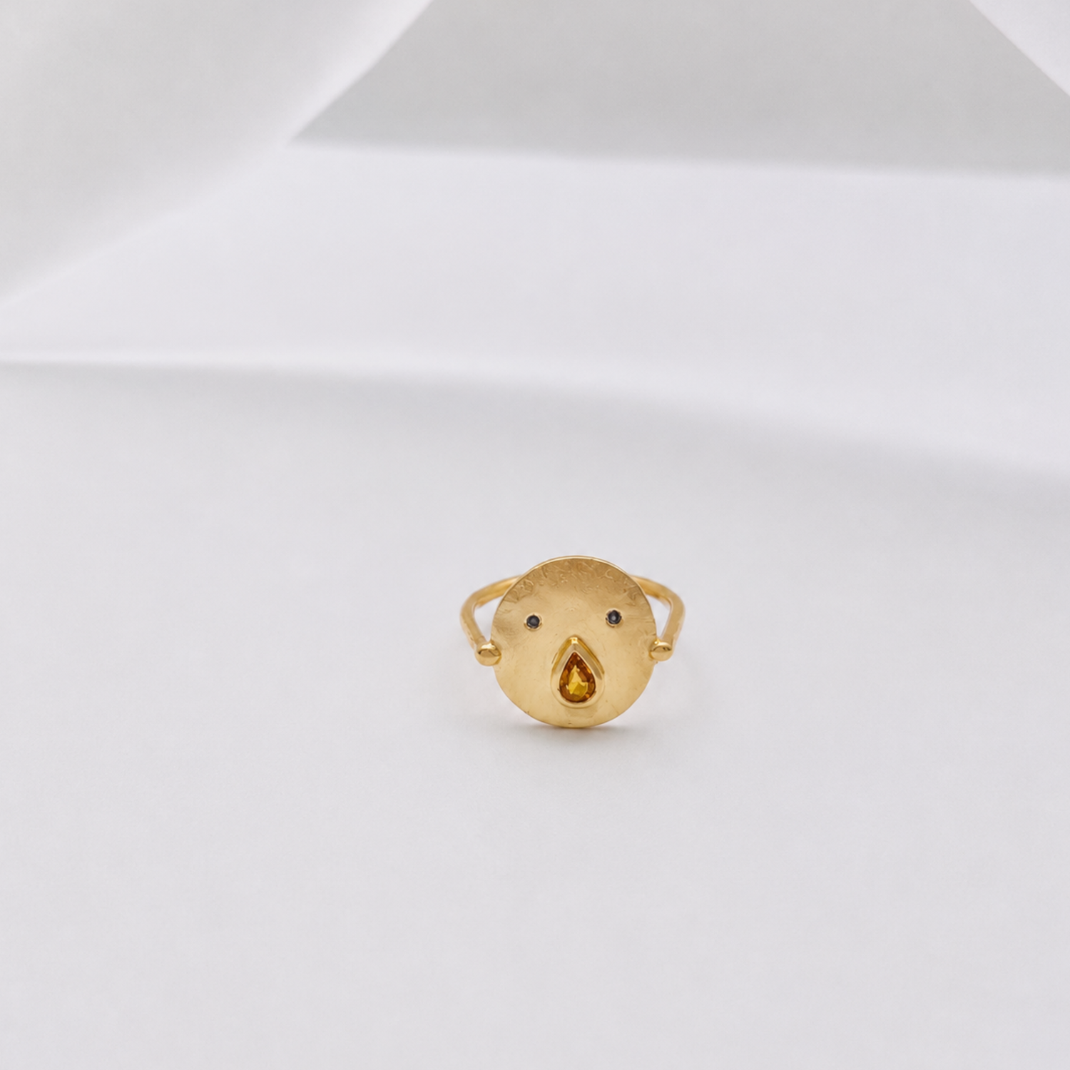 Bague Tronche Paula - Vermeil et Saphir Orange