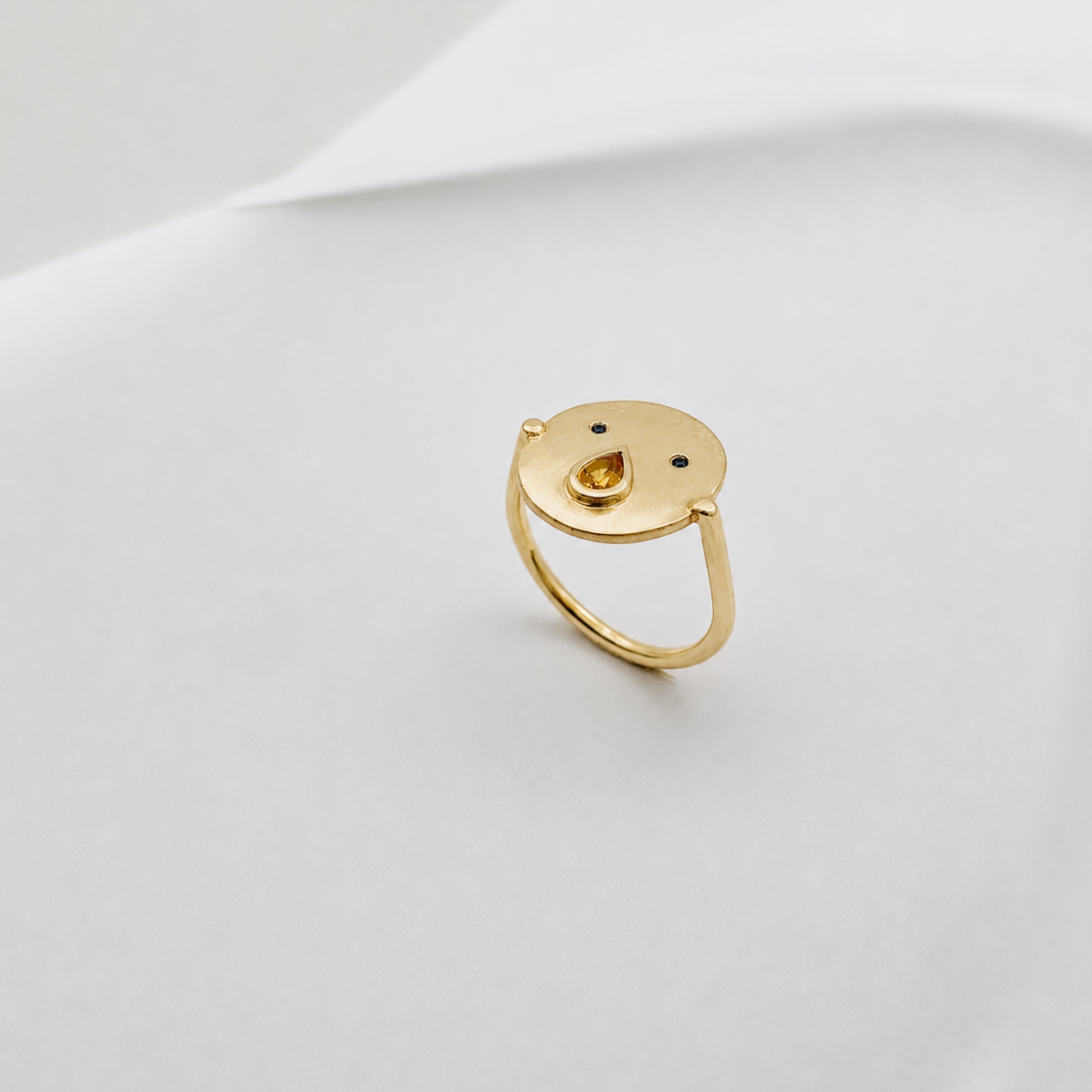 Bague Tronche Paula - Vermeil et Saphir Orange