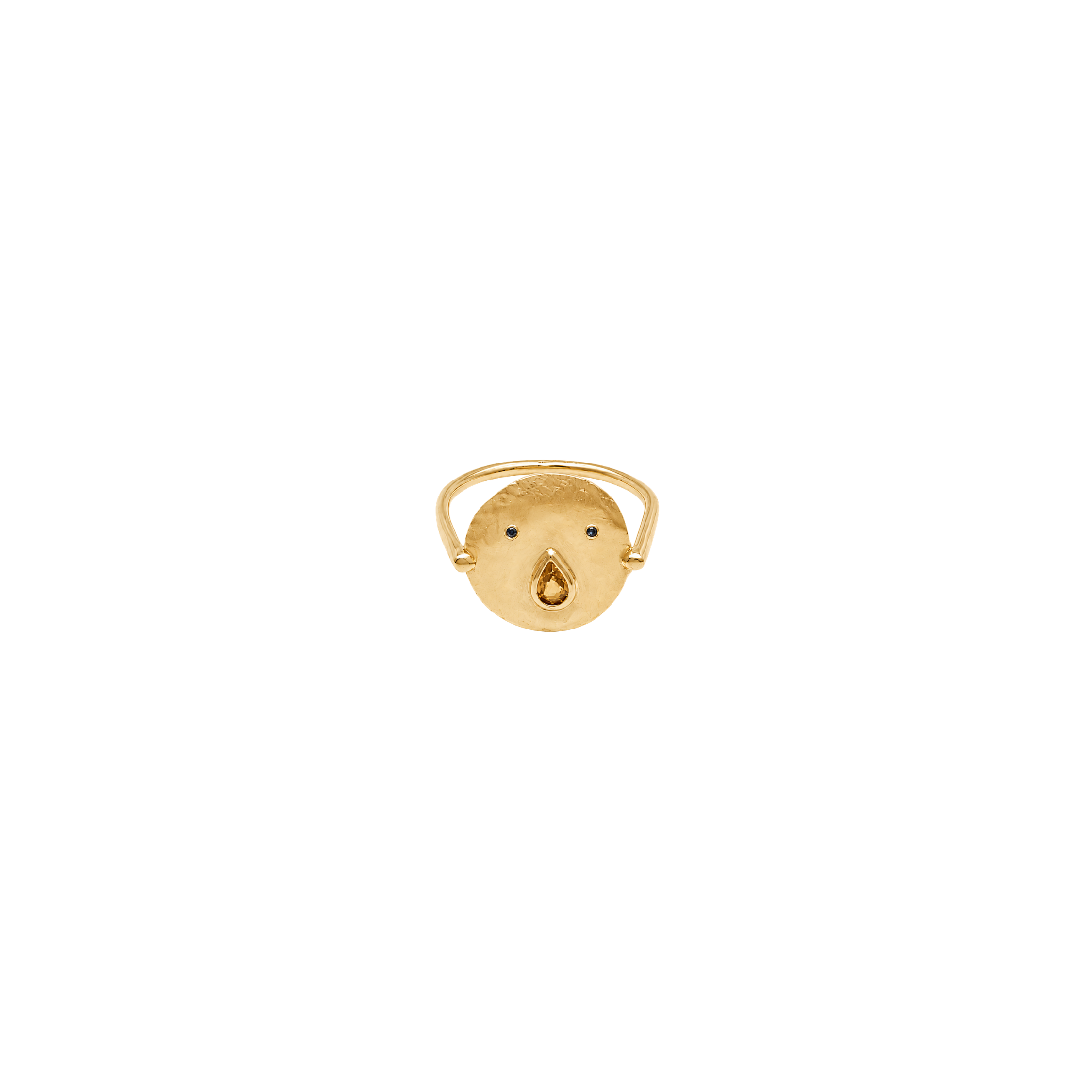 Bague Tronche Paula - Vermeil et Saphir Orange