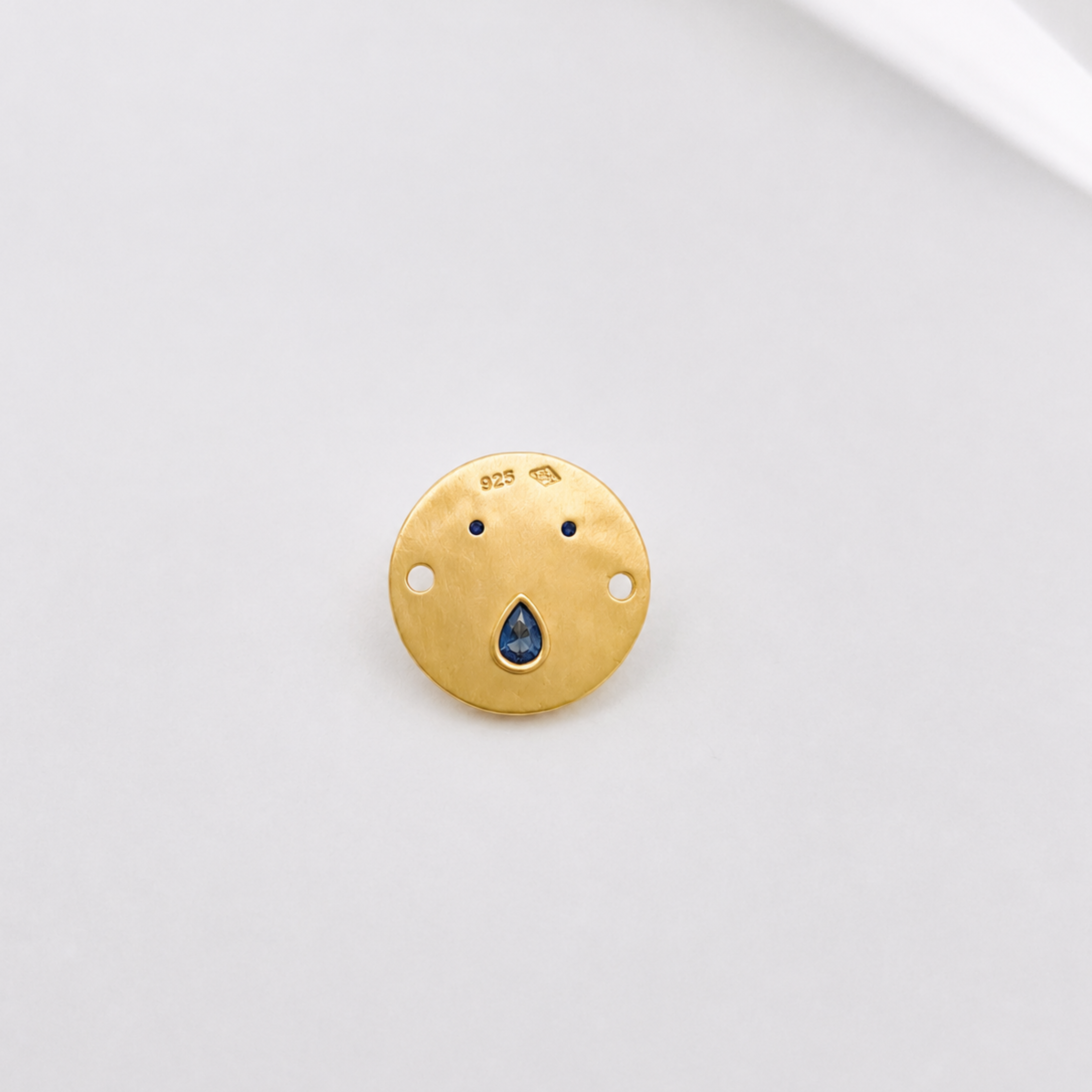 Bracelet Cordon Tronche Paula - Vermeil et Saphir Bleu