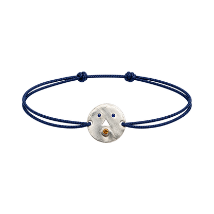 Paula Silver and Sapphire Cord Bracelet